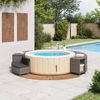 vidaXL Whirlpool-Umrandung Grau Poly Rattan und Massivholz Akazie 365615 Bild 3
