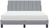 vidaXL Bett mit Matratze "Hanko" Hellgrau 140x200 cm Stoff 3310531 Bild 5