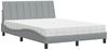 vidaXL Bett mit Matratze "Hanko" Hellgrau 140x200 cm Stoff 3310531 Bild 2