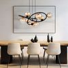 LED Hängeleuchte, schwarz Glas amber H 120 cm Bild 3