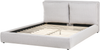 Bett mit Lattenrost Stoff BAJONNA 180 x 200 cm Hellgrau Bild 4