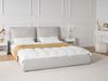Bett mit Lattenrost Stoff BAJONNA 180 x 200 cm Hellgrau Bild 3