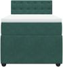 vidaXL Boxspringbett mit Matratze Dunkelgrün 90x200 cm Samt 3287641 Bild 4