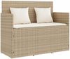 vidaXL Gartenbank mit Kissen Beige Poly Rattan 365764 Bild 2