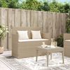 vidaXL Gartenbank mit Kissen Beige Poly Rattan 365764 Bild 3