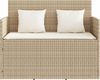 vidaXL Gartenbank mit Kissen Beige Poly Rattan 365764 Bild 4