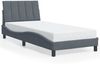 vidaXL Bettgestell mit LED ohne Matratze "Hanko" Dunkelgrau 80x200 cm Samt 3213746 Bild 5
