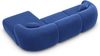 Samtstoff Ecksofa Monteluna L Form - Samtstoff - dunkelblau - Rechts Bild 4