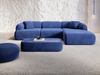 Samtstoff Ecksofa Monteluna L Form - Samtstoff - dunkelblau - Rechts Bild 2