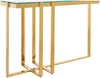 Vente-unique - VELETIA Konsole Glas TransparentGold - B 40 cm x H 78 cm x L 120 cm Bild 5