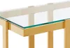 Vente-unique - VELETIA Konsole Glas TransparentGold - B 40 cm x H 78 cm x L 120 cm Bild 4