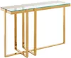 Vente-unique - VELETIA Konsole Glas TransparentGold - B 40 cm x H 78 cm x L 120 cm Bild 3