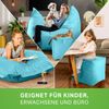 Green Bean® 2er Set XXL Sitzsack inkl. Poufmit mit EPS-Perlen - Riesensitzsack 140x180 Liege-Kissen Bean-Bag - Aquamarin Bild 3