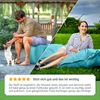Green Bean® 2er Set XXL Sitzsack inkl. Poufmit mit EPS-Perlen - Riesensitzsack 140x180 Liege-Kissen Bean-Bag - Aquamarin Bild 4