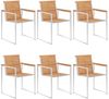 vidaXL Gartenstühle 6 Stk. mit Kissen Massivholz Teak 3078600 Bild 3