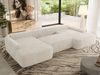 U-förmige Ecke, Ecksofa mit schlaffunktion und bettkasten, lose kissen, Wellenfeder, Big sofa XXL - CUBO U - Beige Cord Bild 4