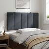 vidaXL Bett Kopfteilkissen "Hanko" Dunkelgrau 100 cm Samt (1-tlg) Bild 2