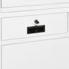 vidaXL Büroschrank Weiß 90 x 40 x 180 cm Stahl und Hartglas Bild 2