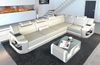 Mini Ecksofa Padua L Form aus Leder - Ledermix - beige-weiß - Rechts Bild 2