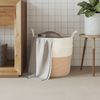 vidaXL Aufbewahrungskorb, Braun und Weiß, Ø43x38 cm Bild 3