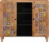 Sideboard, Kommode mit Regal Natur 90 x 33,5 x 75 cm Massivholz Mango Bild 3