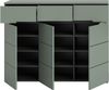 Schuhkommode (B/H/T: 94x120x37 cm) in Smoke Green Nachbildung Bild 3