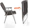 BigDean 4X Klappstuhl Faltstuhl Angelstuhl – Anthrazit/Grau robust klappbar bis 120kg belastbar - klassischer Gartenstuhl für Garten & Camping - Campingstuhl faltbar Bild 2