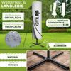 tillvex Sonnenschirm Grau Ø 350 cm Ampelschirm Gartenschirm Marktschirm Kurbel Balkon Alu Neigbar Grau - Ø350cm Bild 4