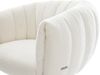 Drehstuhl Jada-Flex Bouclé Soft Beige Kreuzgestell breit Weiß 360° drehbar Wippfunktion Taschenfederkern Bild 4