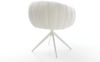 Drehstuhl Jada-Flex Bouclé Soft Beige Kreuzgestell breit Weiß 360° drehbar Wippfunktion Taschenfederkern Bild 5