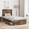 vidaXL Bettrahmen Rauchige Eiche und Silber 75 x 190 cm Holzwerkstoff 3412031 Bild 3