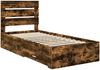 vidaXL Bettrahmen Rauchige Eiche und Silber 75 x 190 cm Holzwerkstoff 3412031 Bild 4
