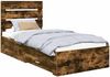 vidaXL Bettrahmen Rauchige Eiche und Silber 75 x 190 cm Holzwerkstoff 3412031 Bild 2