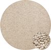Woll-Optik Teppich Wolly - beige braun - 200 cm Durchmesser Bild 4