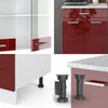 Küchenzeile R-Line Rot Hochglanz/Weiß 140 cm , AP Eiche Vicco Bild 5