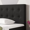 Boxspringbett Köln Plus 180x200 cm Webstoff Schwarz mit Topper-Optik Bild 2