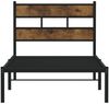 vidaXL Metallbett ohne Matratze Räuchereiche 90x190 cm 4017045 Bild 4