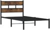 vidaXL Metallbett ohne Matratze Räuchereiche 90x190 cm 4017045 Bild 3