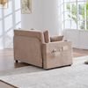 Schlafsofa mit Aufbewahrungstasche & 4 Kissen, Klappsofa aus Chenille, platzsparendes 2-in-1 Sofa Bett,khaki Bild 3
