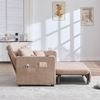 Schlafsofa mit Aufbewahrungstasche & 4 Kissen, Klappsofa aus Chenille, platzsparendes 2-in-1 Sofa Bett,khaki Bild 5