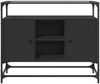 vidaXL Sideboard mit Glasplatte Schwarz 98x35x81 cm Holzwerkstoff 846069 Bild 4