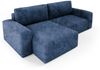 Ecksofa mit Schlaffunktion NATALIA in Stoff Tilia Dunkelblau Ottomane Rechts Bild 2