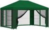 vidaXL Garten Pavillon mit Seitenwänden 4 x 3 m Grün 900389 Bild 2
