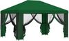 vidaXL Garten Pavillon mit Seitenwänden 4 x 3 m Grün 900389 Bild 4