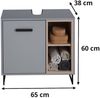 moebel-dich-auf Waschbeckenunterschrank Tours 65 cm Grau/Rahmen Sonoma Bild 2
