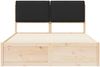 vidaXL Bettgestell mit gepolstertem Kopfteil Schwarz 140 x 200 cm 3398126 Bild 5