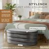 Blumtal Sitzhocker Hocker mit Stauraum mit Bouclé oder Velvet-Bezug, robuste Sitztruhe mit Stauraum und extrem Dickes MDF Bild 3