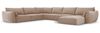 Micadoni Panorama-Ecksofa Kaelle 8-Sitzer Links Samt Beige Bild 2