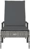 vidaXL Sonnenliege mit Auflage Grau Poly Rattan 362807 Bild 3