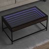Couchtisch, Sofatisch mit Infinity-LED Braun Eichen-Optik 90x50x41 cm Bild 2